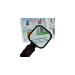 Lupa 3x ręczna 80x80mm/3D podśw 4x LED