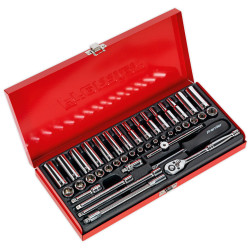 Sealey AK690 Socket Set 41pc 1/4in.sq Drive Metric/imperial