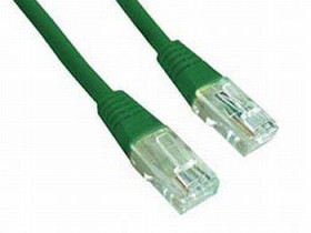 Przyłącze patchcord UTP cat5e; 0,5m; zielony