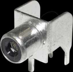 CBP RCA panel jack, angled, PCB, black