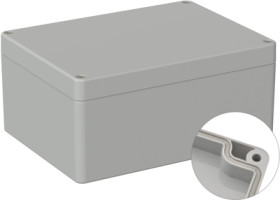 ABS enclosure, (L x W x H) 160 x 120 x 75 mm, light gray (RAL 7035), IP66, 5U330801