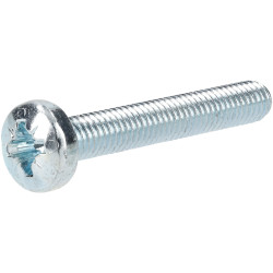 R-TECH 337210 Pozi Pan Head Machine Screws BZP M6 40mm - Pack of 100
