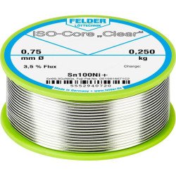 Felder 5552940720 ISO-Core Sn100Ni&#x2B; Solder Reel 0.75mm 0.250kg Lead-Free
