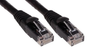 Kabel kategorii 6, Czarny, Wtyk RJ45/męski RJ45dł.: 3m, mat. koszulki: PVC