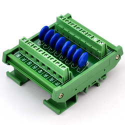 Chunzehui 8 Channels Individual DIN Rail Mount 30V SIOV Metal Oxide Varistor Interface Module, Surge Suppressor Protection SPD B