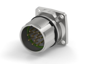 Złącze wielostykowe przemysłowe 12-pinowe Montaż na kołnierzu Gniazdo TE Connectivity