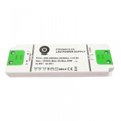 Zasilacz led 60W 5A 12V DC POS meblowy FTPC60V12-C2