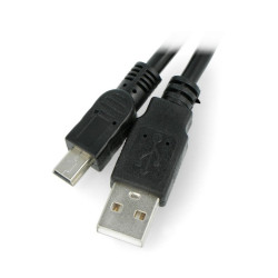 Przewód miniUSB B - A 2.0 Lanberg 0,3m - czarny