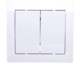 KIER Łącznik schodowy + pojedynczy biały ŁP-9W/00