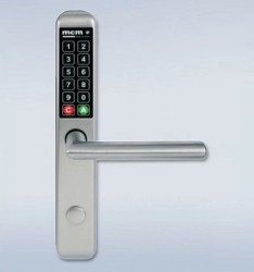 Klamka szyfrowa MCM EASY KEY SLIM INOX, pełny szyld rozstaw 92mm