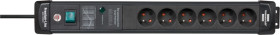 Premium-Line 60.000A listwa przepieciowa 6-gniazda czarna 3m H05VV-F 3G1,5 *BE
