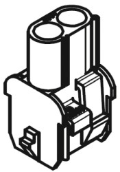 Obudowa złącza 2-pinowe -rzędowe raster: 6.35mm Molex Żeński Montaż na panelu MLX Zacisk zagniatany MLX 42023, zacisk