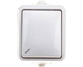 HYDRO Łącznik hermetyczny schodowy IP44 biały 120406