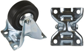 Koło samonastawne średnica kabla 80mm Płyta Tente 70kg wysokość całkowita 108mm