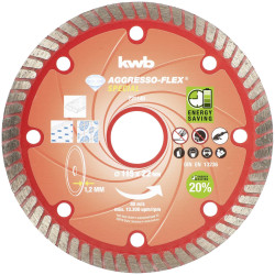 kwb 721140 cutting disc 115mm dia 7mm thick for Concrete/granite/marble