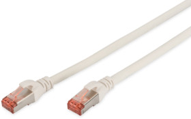 Patch cable, RJ45 plug, straight to RJ45 plug, straight, Cat 6, S/FTP, LSZH, 10 m, white, DK-1644-100/WH