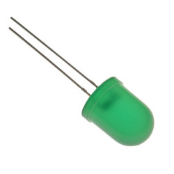 DIODA LED 10mm ZIEL. DYFUZYJNA 200mcd 60st. /PL6007
