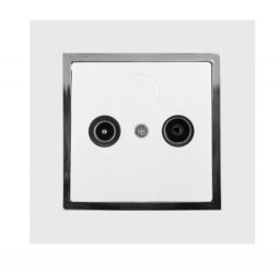 MAGIC Gniazdo antenowe RTV końcowe 6db białe GAP-M/K