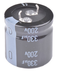 Kondensator 330μF 200V dc Zatrzaskowy Nichicon roztaw: 10mm 25 (Dia.) x 25mm