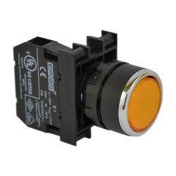 Przycisk sterowniczy kryty, stabilny, 1NC, żółty T0-B200FS