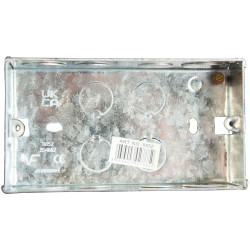 Dencon 8852NB Metal Back Box 2-Gang 45mm