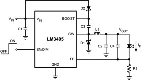 1.6-MHz, 1-A constant current buck regulator for powering LEDs