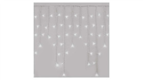 Oświetlenie Świątecz. Sople 300Led 5M Zimna Biel, Przeź. Przew., 8 Programów,...