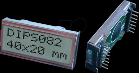 EA DIPS082-HN Mini module, 2x8 characters, 5.01mm, 40x20 mm