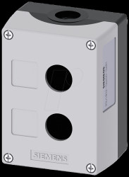 3SU1802-0AA00-0AB1 Enclosure, 22 mm - round, grey, 2 command points