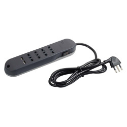 Listwa zasilająca 1.5m 6 gniazda Przedłużacz z gniazdami typ 2P+T, USB A 250 V AC