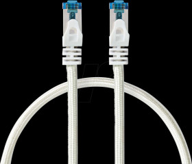 CCTB85321AL10 Patch cable, Cat.6a, S/FTP, braided, 1 m, silver