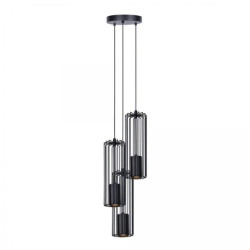 Lampa wisząca na okrągłej podsufitce czarna z serii FALCON K-4932 Kaja Lighting