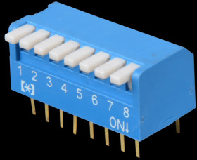 Piano dip switch, 8-pin