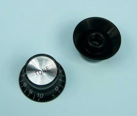 GAŁKA CZARNA 19mm FI=6mm ZE SKALĄ 0-10