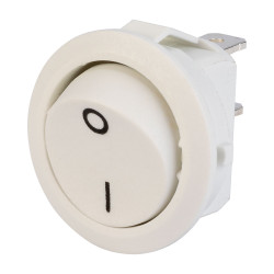 Marquardt 1881.1105 Round Rocker Switch 12A IP40 SPST On-Off White &quot;I/0&quot;