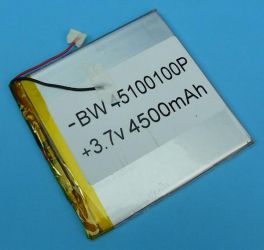 4500mAh 3,7V Li-PO 2-PIN 103x93x3mm T-2