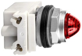 Wskażnik świetlny okr. O 30, czerw., Żarówka BA 9s, 230 V AC, IP66 9001KP7R9