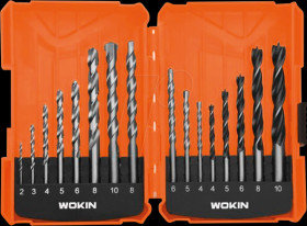 751816 Twist drill set for metal, wood and concrete, 16 pieces