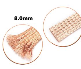 Oplot miedziany - plecionka miedziana 8mm 1metr