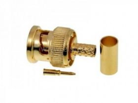 WT BNC zaciskowy 50 Ohm RG 58 4mm złoty