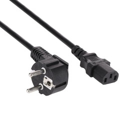 Kabel zasilający Akyga AK-PC-08C CU 3x1mm² CEE 7/7 / IEC C13 10m