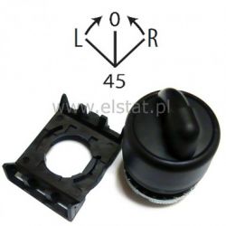 Przełącznik piórowy obrotowy 1-0-2 czarny chwilowy