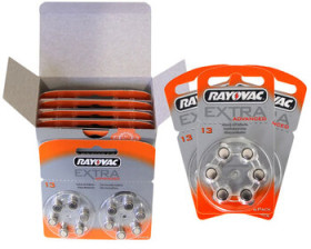 120 x bateria cynkowo-powietrzna Rayovac Extra Advanced 13 + 3 listki po 6szt (138 baterii)