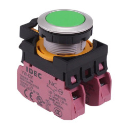 CW4B-M1E02G Green Metallic Momentary Push Button Switch 2NC IP65 IDEC