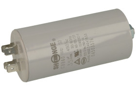 Kondensator; silnikowy (rozruchowy); MKSP; 35uF; 450V AC; fi 45x95mm; konektory 6,3mm; śruba z nakrętką; Shenge; RoHS
