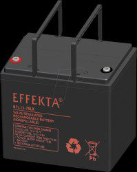 BTL 12-75LX Rechargeable AGM battery, 12 V, 75 Ah