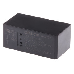 Przekaźnik mocy 24V dc SPDT Omron 400mW, montaż PCB 1440Ω Otwór przezierny