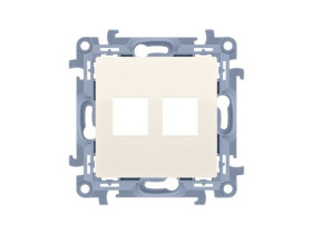 SIMON 10 Pokrywa gniazd teleinformatyczneego montaż za pomocą łapek lub wkrętów kremowy CKP2.01/41 KONTAKT SIMON