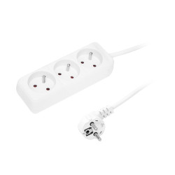 Przedłużacz sieciowy PR-370P 3-Gniazda z uziemieniem 3m biały