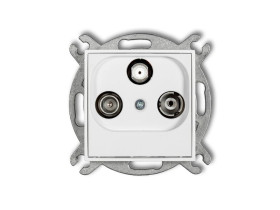 ICON Mechanizm gniazda abonenckiego RTV-SAT końcowego 1,5dB biały IGS KARLIK